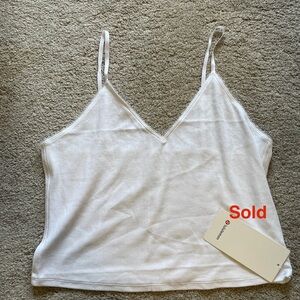 *NWT- Size XL - lululemon Athletica Cotton Pointelle Cropped Cami